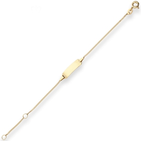 1,1mm Id-Armband Panzerkette Armschmuck aus 585 Gold Gelbgold 14cm