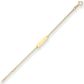 1,7mm Id-Armband Panzerkette Armschmuck aus 585 Gold Gelbgold matt 14cm