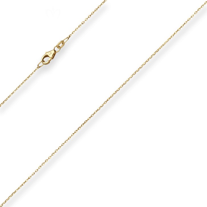 1.1mm Ankerkette flach aus 585 Gelbgold 42cm