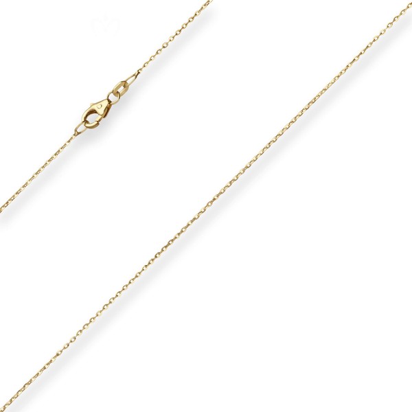 1.1mm Ankerkette flach aus 585 Gelbgold 42cm