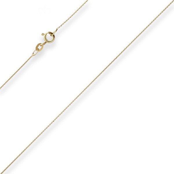 0.8mm Rund-Ankerkette aus 750 Gelbgold 45cm