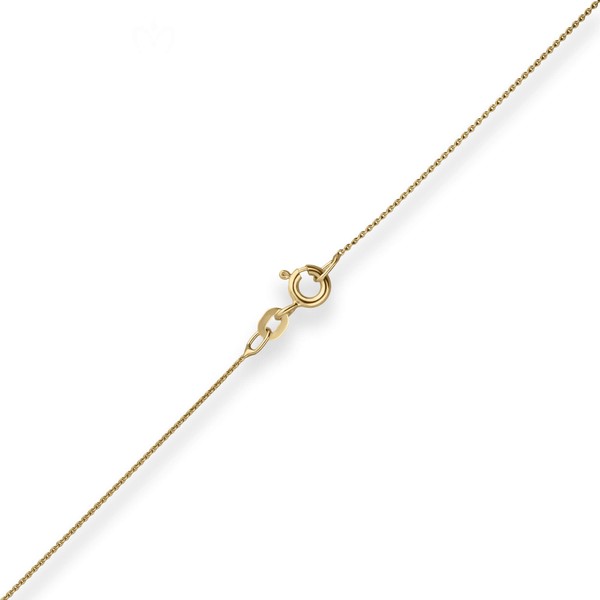 0.8mm Rund-Ankerkette aus 750 Gelbgold 50cm