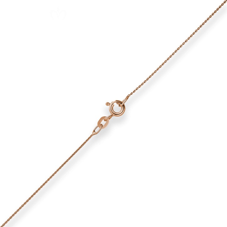 0.8mm Rund-Ankerkette aus 585 Rotgold 42cm