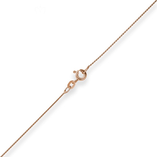 0.8mm Rund-Ankerkette aus 585 Rotgold 45cm