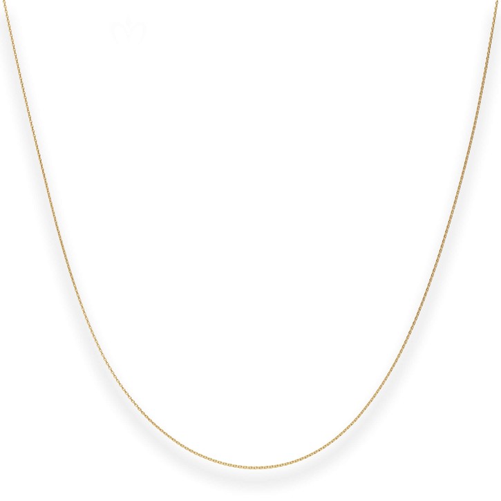 0.8mm Rund-Ankerkette aus 585 Gelbgold 38cm