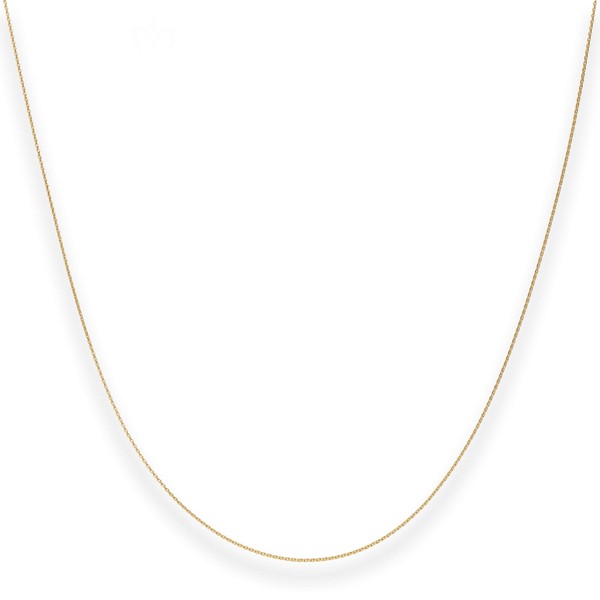 0.8mm Rund-Ankerkette aus 585 Gelbgold 45cm