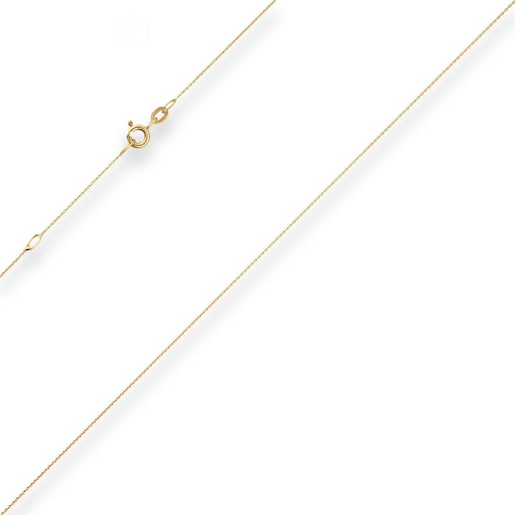 0.8mm Rund-Ankerkette aus 750 Gelbgold 42cm