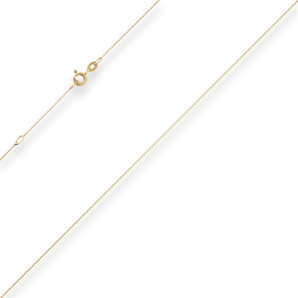 0.8mm Rund-Ankerkette aus 750 Gelbgold 42cm