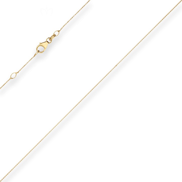 0.8mm Rund-Ankerkette aus 585 Gelbgold 42cm