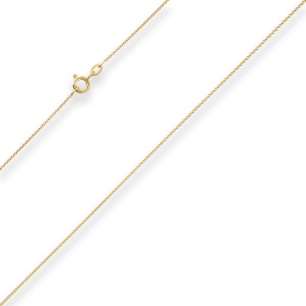 1.1mm Rund-Ankerkette aus 333 Gelbgold 42cm