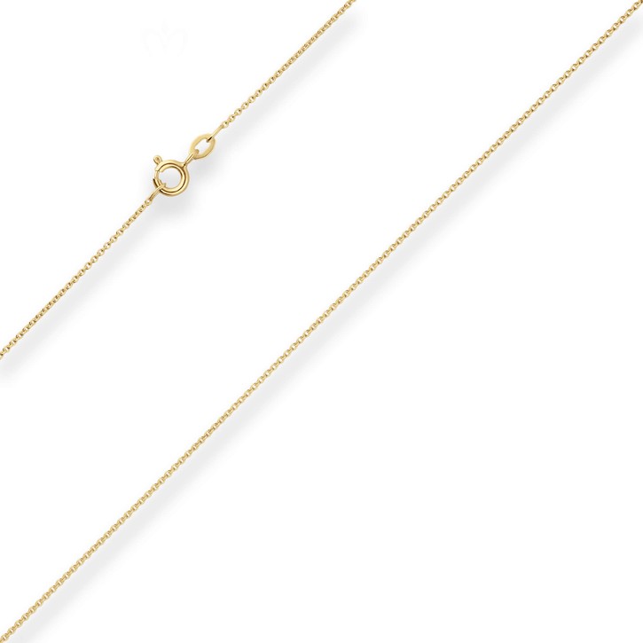 1.1mm Rund-Ankerkette aus 333 Gelbgold 45cm