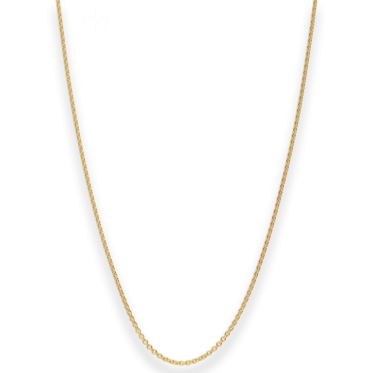 1.1mm Rund-Ankerkette aus 375 Gelbgold 36cm