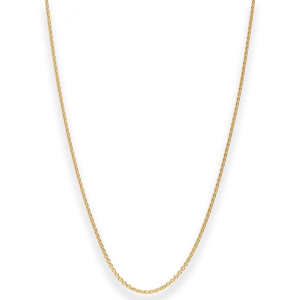 1.1mm Rund-Ankerkette aus 375 Gelbgold 36cm