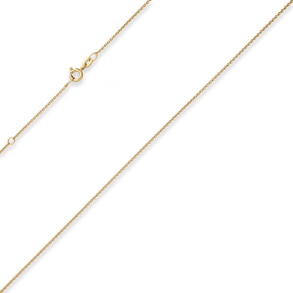 1.1mm Rund-Ankerkette aus 333 Gelbgold 45cm