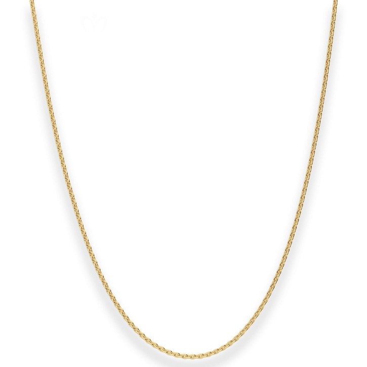 1.1mm Rund-Ankerkette aus 585 Gelbgold 45cm