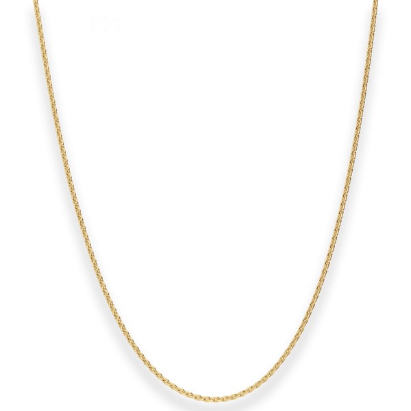 1.1mm Rund-Ankerkette aus 585 Gelbgold 45cm