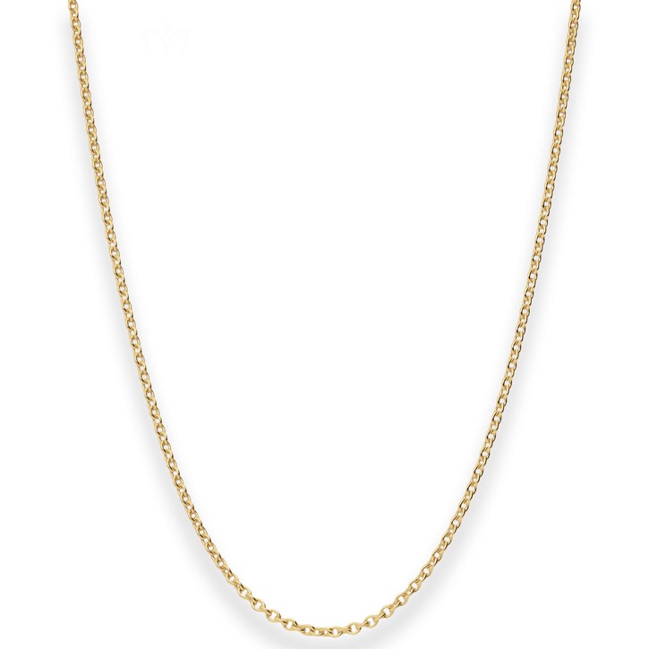 1.5mm Rund-Ankerkette aus 333 Gelbgold 38cm