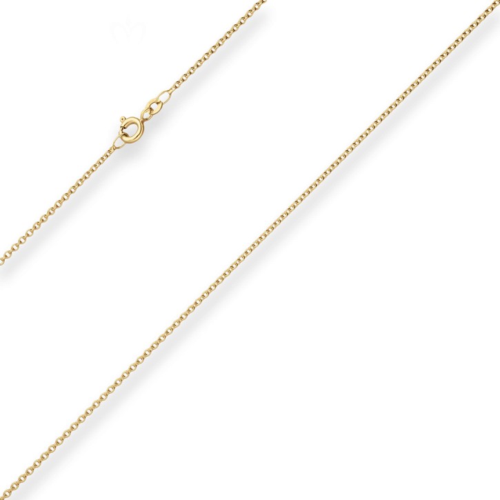 1.5mm Rund-Ankerkette aus 333 Gelbgold 50cm