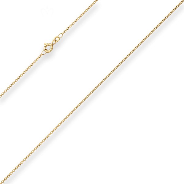 1.5mm Rund-Ankerkette aus 585 Gelbgold 36cm