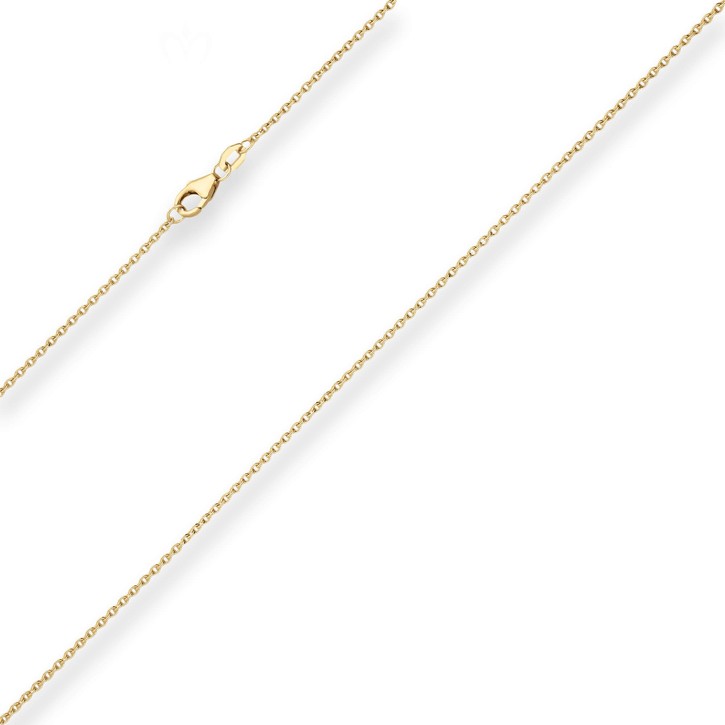 1.5mm Rund-Ankerkette aus 375 Gelbgold 50cm