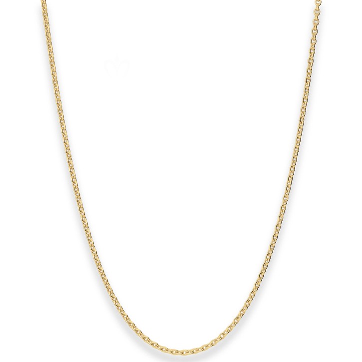 1.5mm Rund-Ankerkette aus 375 Gelbgold 50cm