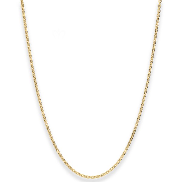 1.5mm Rund-Ankerkette aus 375 Gelbgold 50cm