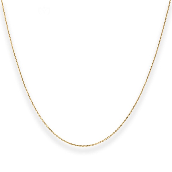 1.2mm Ankerkette diamantiert aus 375 Gelbgold 40cm