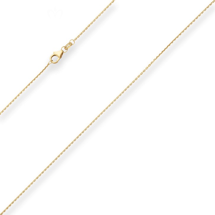 1.2mm Ankerkette diamantiert aus 750 Gelbgold 45cm