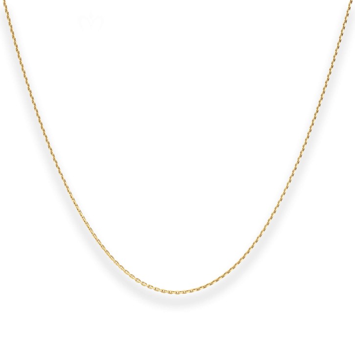 1.2mm Ankerkette diamantiert aus 750 Gelbgold 45cm