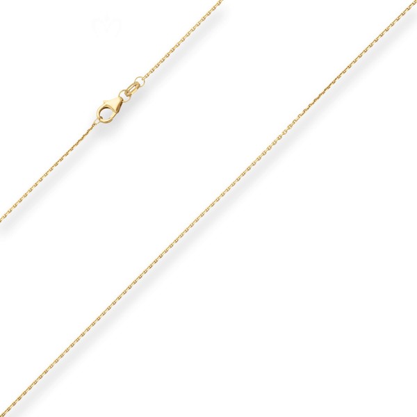 1.2mm Ankerkette diamantiert aus 750 Gelbgold 45cm