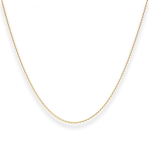 1.2mm Ankerkette diamantiert aus 750 Gelbgold 45cm