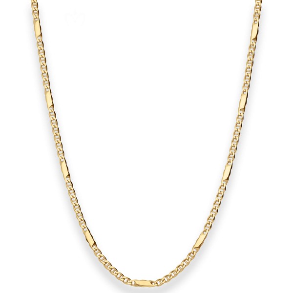 1.9mm Panzerstegkette aus 333 Gelbgold 50cm