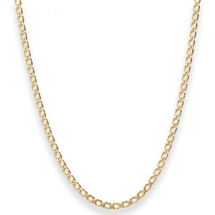 2.1mm Zwillingspanzerkette aus 585 Gelbgold 45cm