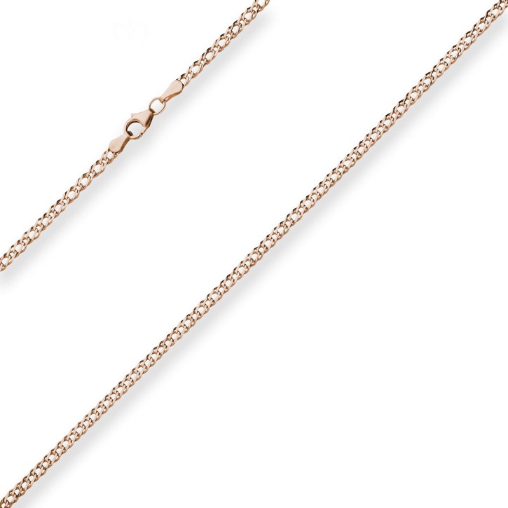 2.9mm Zwillingspanzerkette aus 585 Rotgold 55cm