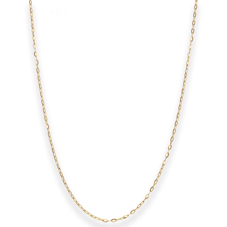 1.1mm Ankerkette flach aus 375 Gelbgold 40cm