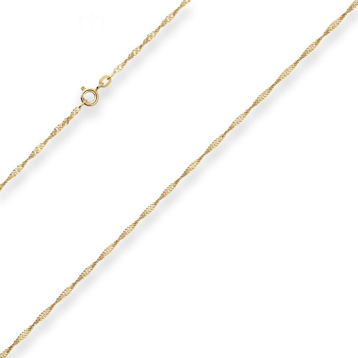 1.8mm Singapurkette aus 585 Gelbgold 50cm