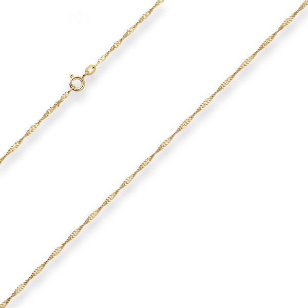 1.8mm Singapurkette aus 585 Gelbgold 55cm