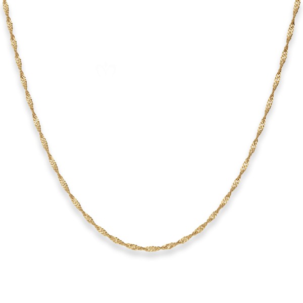 1.8mm Singapurkette aus 585 Gelbgold 55cm