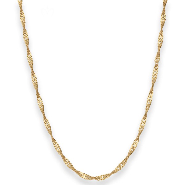 2.2mm Singapurkette aus 375 Gelbgold 45cm