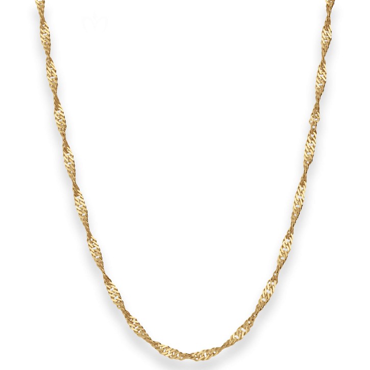 2.2mm Singapurkette aus 585 Gelbgold 45cm