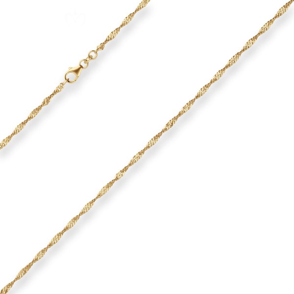 2.2mm Singapurkette aus 585 Gelbgold 45cm