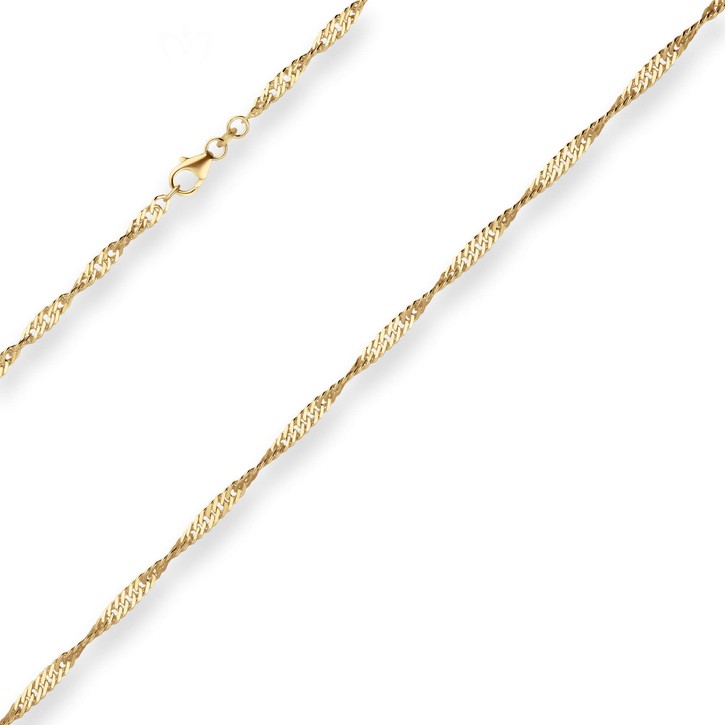 2.9mm Singapurkette aus 333 Gelbgold 55cm