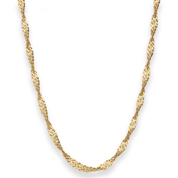 2.9mm Singapurkette aus 333 Gelbgold 55cm