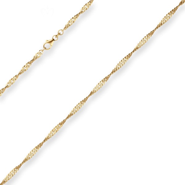 2.9mm Singapurkette aus 333 Gelbgold 55cm