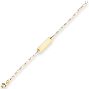 1,5mm Id-Armband Figarokette diamantiert Armschmuck aus 585 Gold Gelbgold 13cm