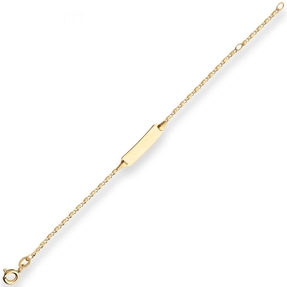 1,7mm Id-Armband S-Panzerkette Armschmuck aus 375 Gold Gelbgold 14cm