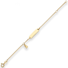 1,4mm Id-Armband Panzerkette Bärchen Armschmuck aus 333 Gold Gelbgold 16cm