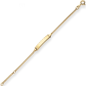 2,1mm Id-Armband Panzerkette Armschmuck aus 333 Gold Gelbgold 14cm