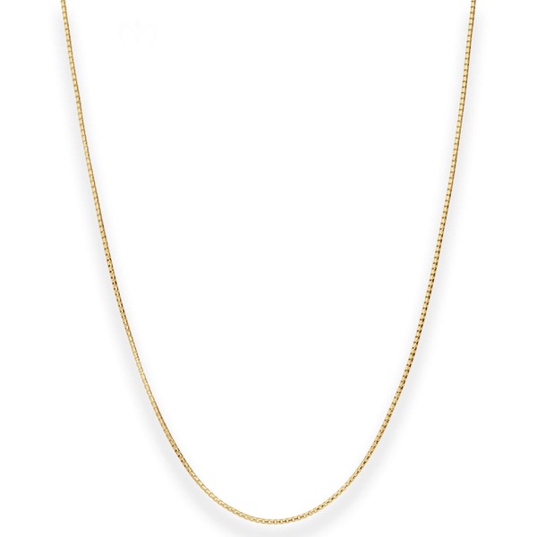 0.8mm Veneziakette rund aus 375 Gelbgold 45cm