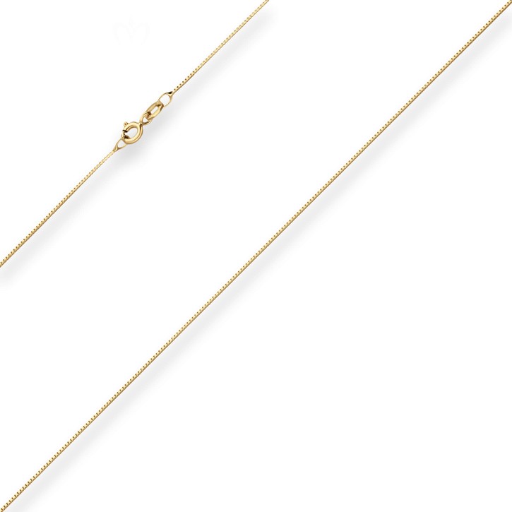 0.7mm Veneziakette aus 375 Gelbgold 36cm
